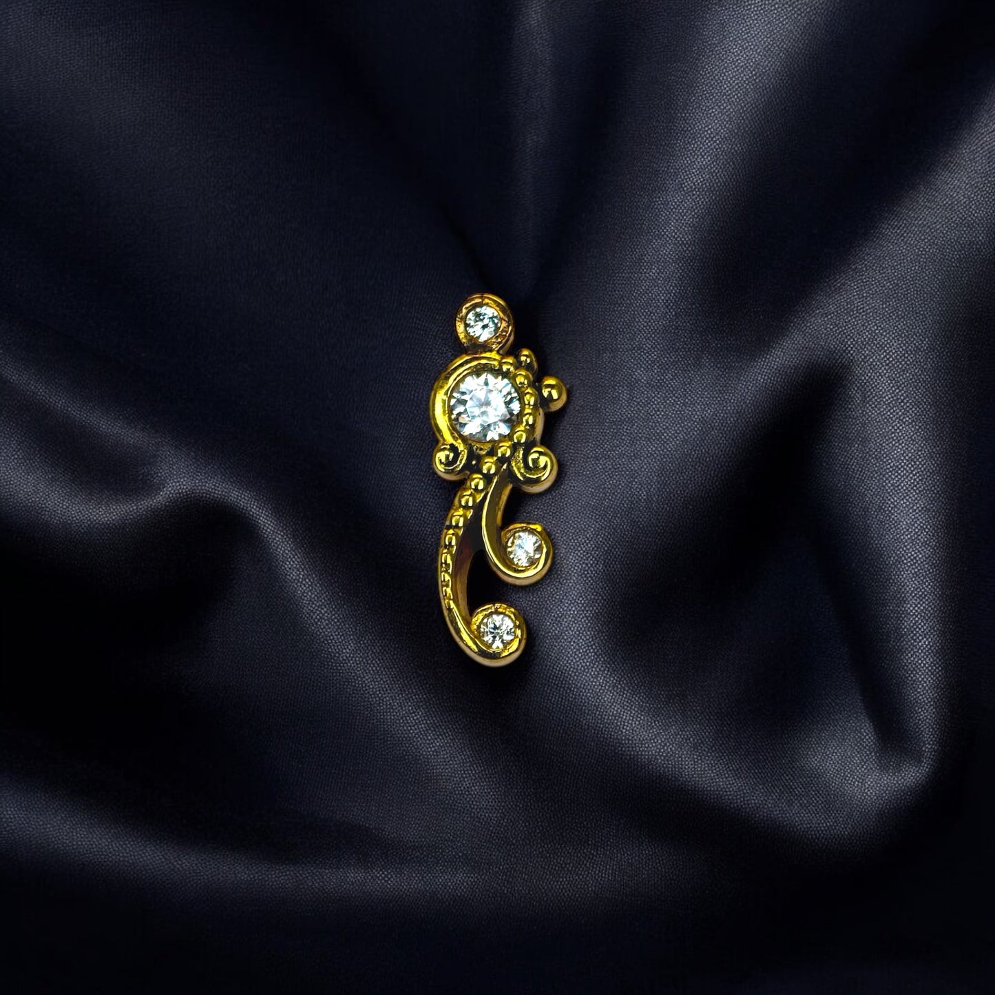 Echtgold Aufsatz Fantasy für 1,2mm (Innengewinde 0,8mm)